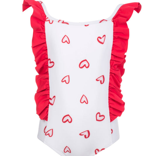 Girls One-Piece Swimsuit Hearts Fairy