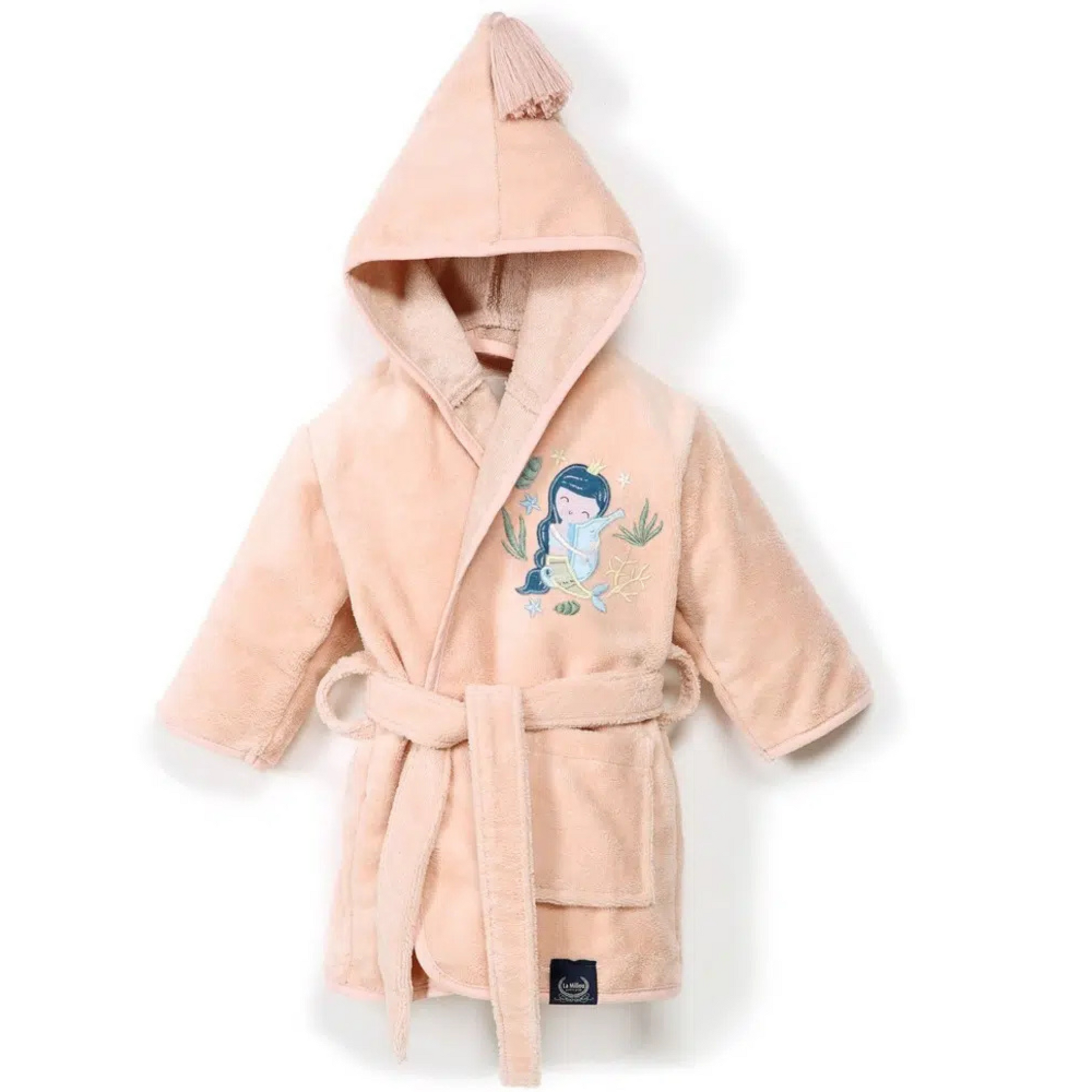 Baby bathrobe bamboo Pink Mermaid