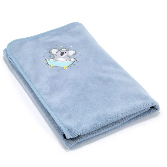 Baby towel bamboo Dusty Blue Hello World