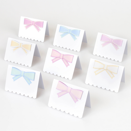 Children's cards - name for a party with bows