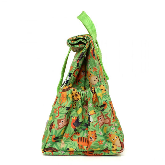 Jungle kids lunch bag with lime handles