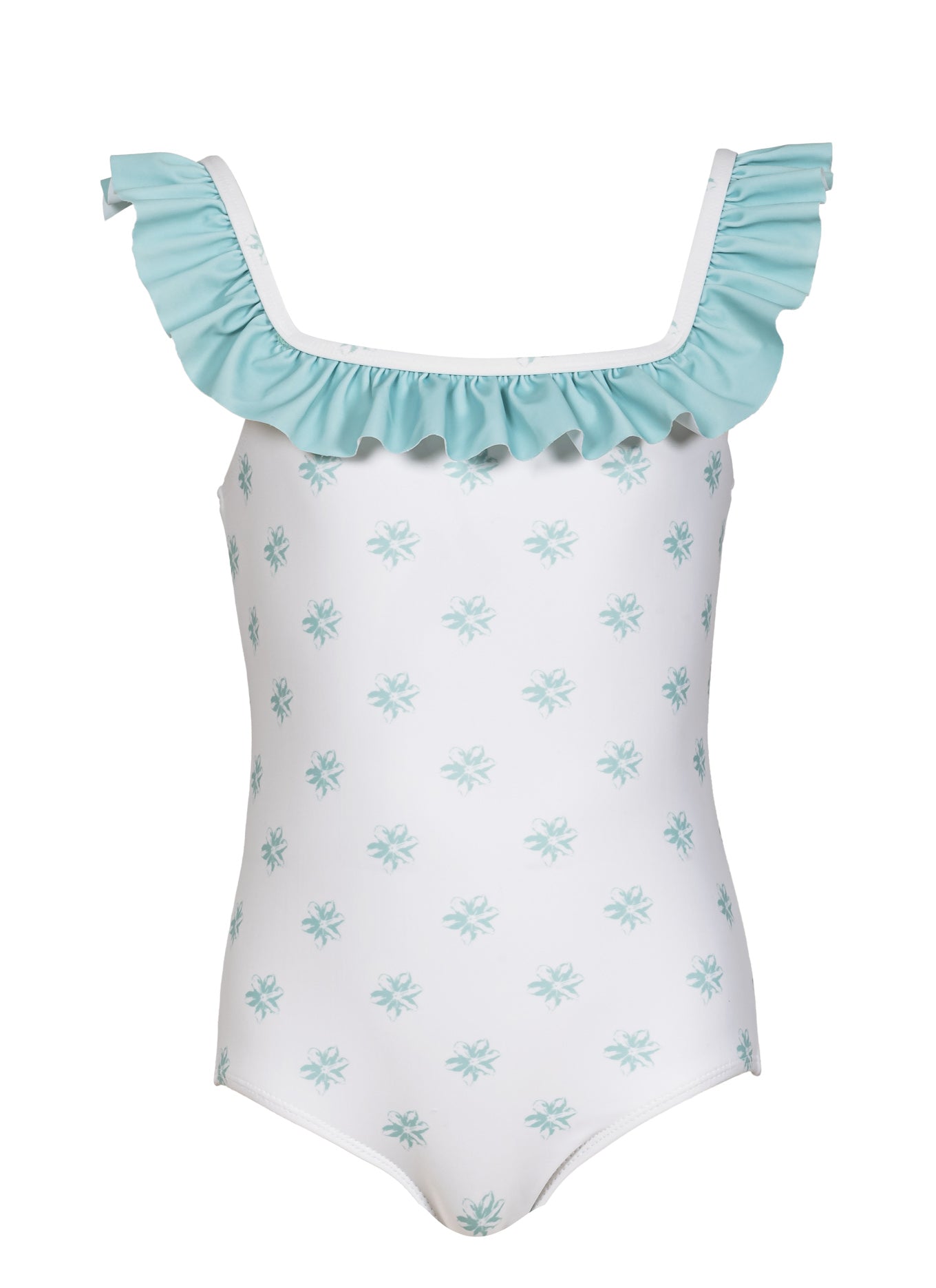 Girls one-piece swimsuit Aqua Perle D'Azur Round Neck