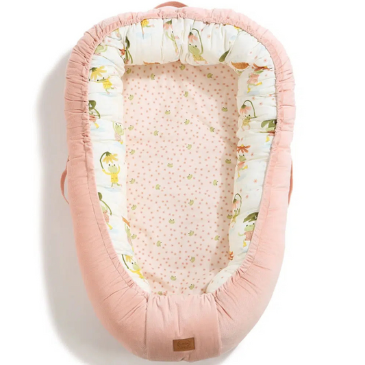 Frogs Baby Nest – Powder Pink (New Version)