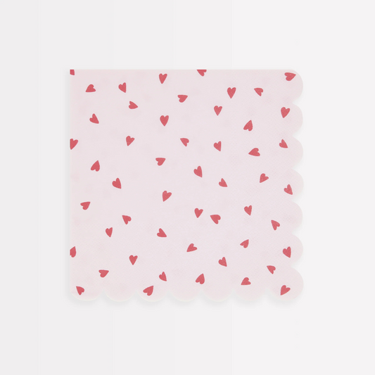 Children's large napkins Heart Pattern