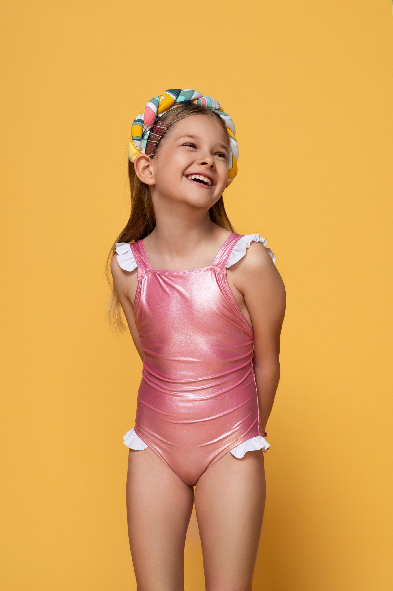 Girls One-Piece Swimsuit Satinato Pink