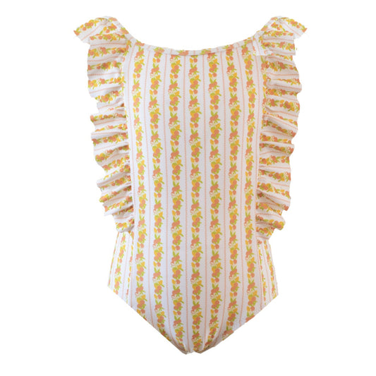 Girls One-Piece Swimsuit Cirtus Lemons Fairy