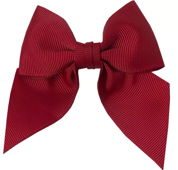 Chloe Children's Hair Bow Dark Red (Medium)