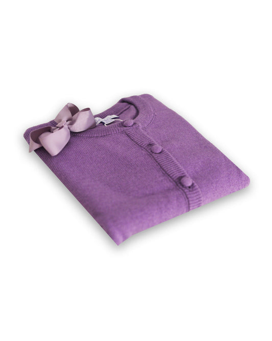 Children's wool cardigan Purple