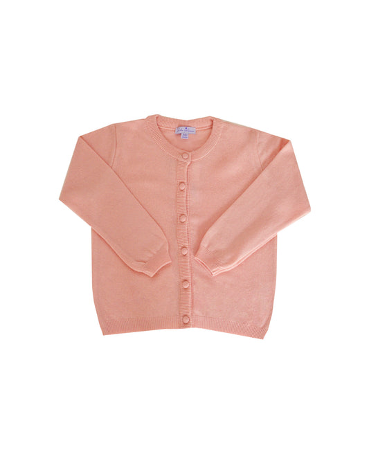 Children's pink wool cardigan