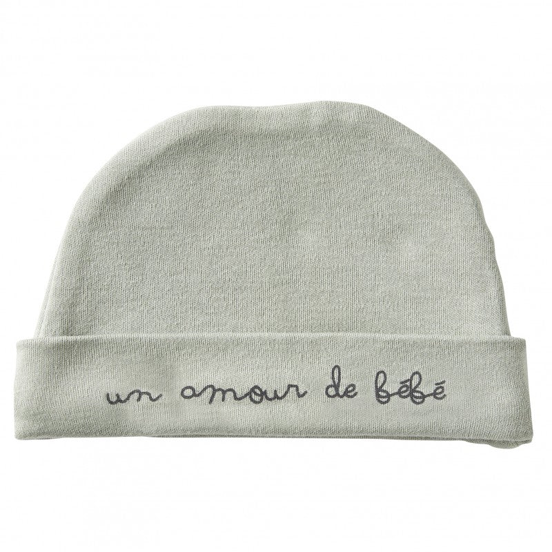 Baby hat "Un amour de bebe" Mint