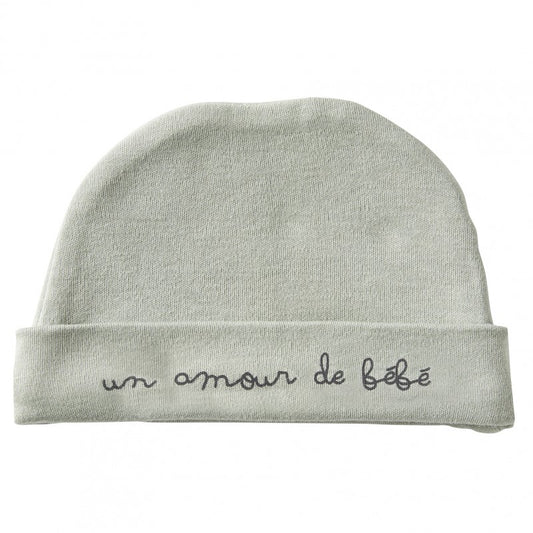 Baby hat "Un amour de bebe" Mint