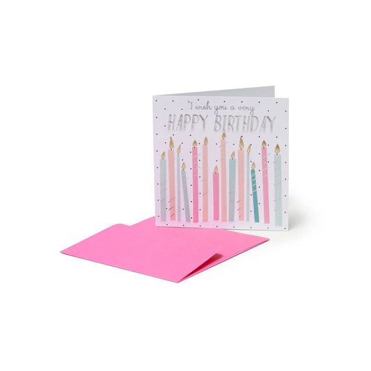 Children's mini birthday greeting card Candles