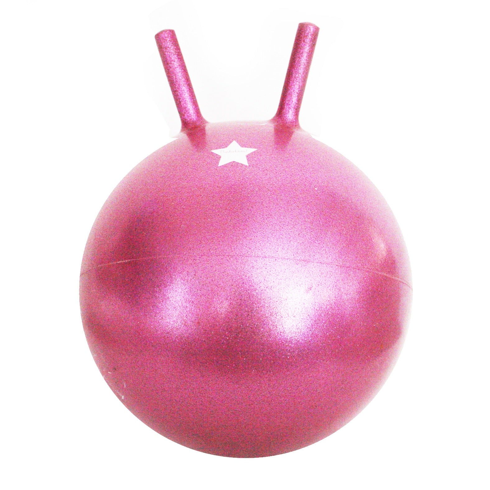 Kids bounce ball hop hop glitter pink