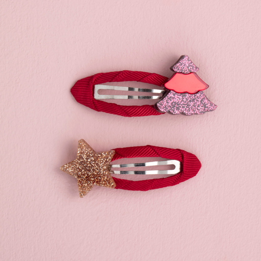 Παιδικό σετ κλιπ μαλλιών Christmas Perle D'azur