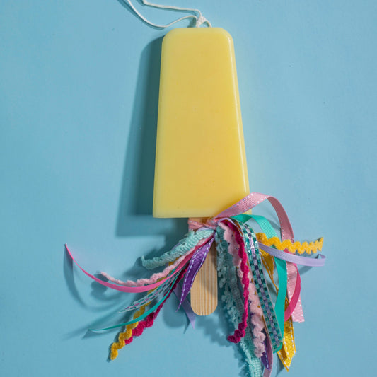 Παιδική πασχαλινή λαμπάδα παγωτό κίτρινο Jomalmi Kids