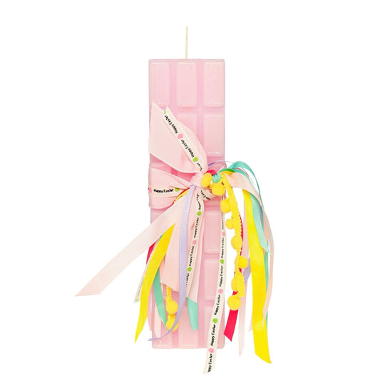 Παιδική πασχαλινή λαμπάδα σοκολάτα ροζ Jomalmi Kids