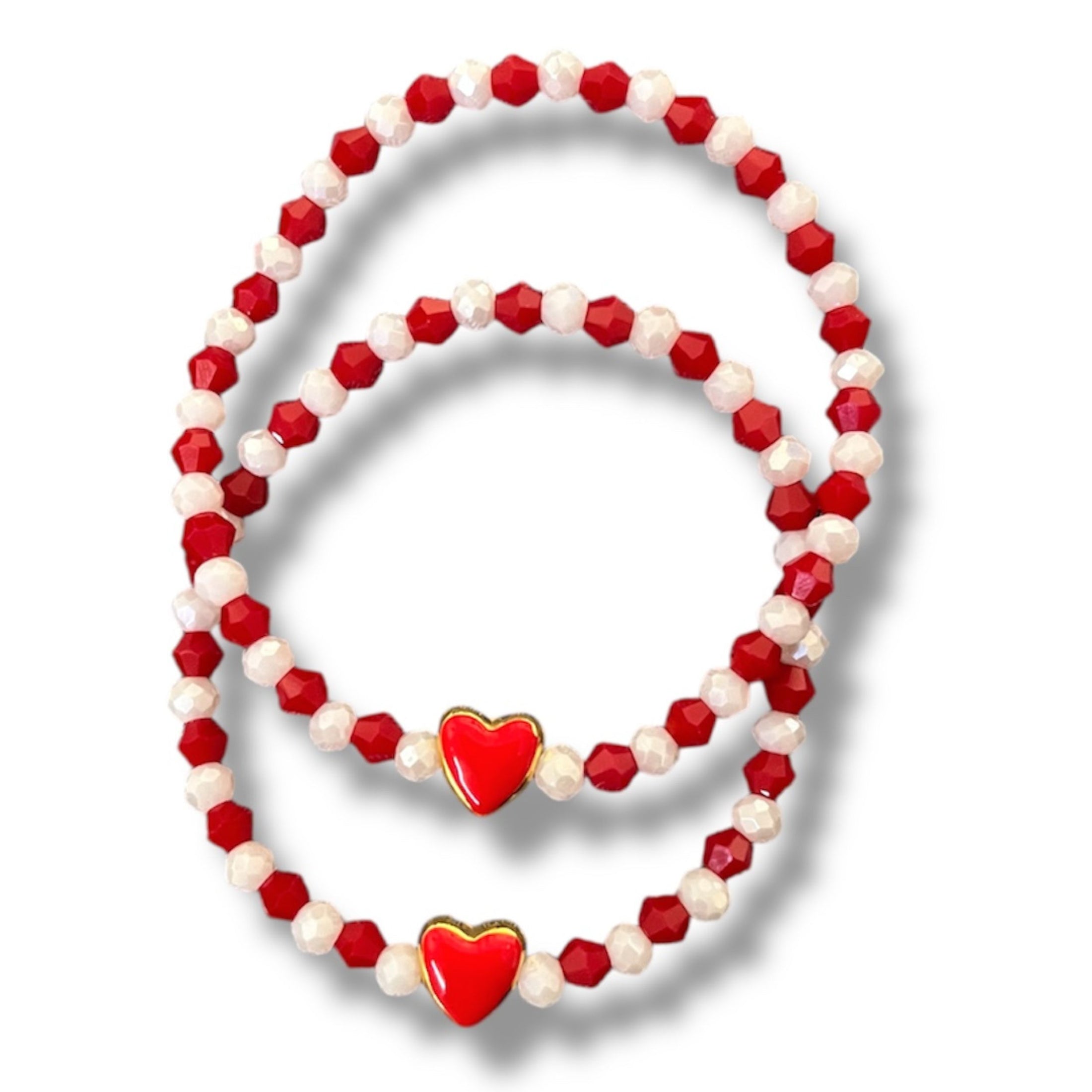 Παιδικά βραχιόλια σετ μαρτάκι με κρύσταλλα Καρδούλα Jomalmi Kids