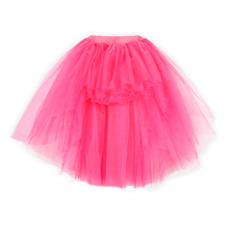 Children's rock tutu long skirt fuchsia