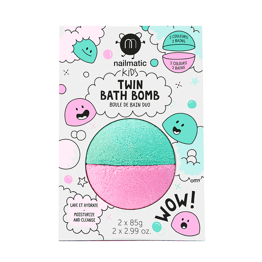 Παιδικά Bath bomb Duo (ροζ-πράσινο)