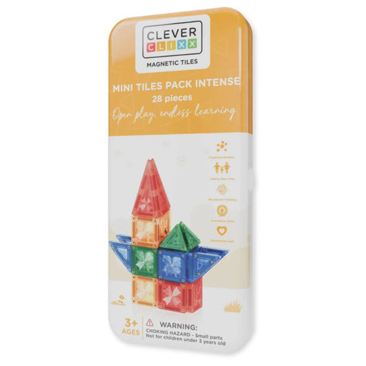 Μαγνητικό παιχνίδι Mini Tiles Intense 28 τεμάχια Cleverclixx