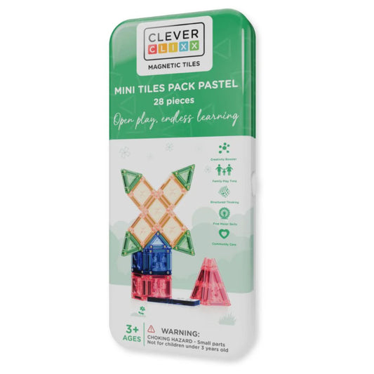 Μαγνητικό παιχνίδι Mini Tiles Pastel 28 τεμάχια Cleverclixx
