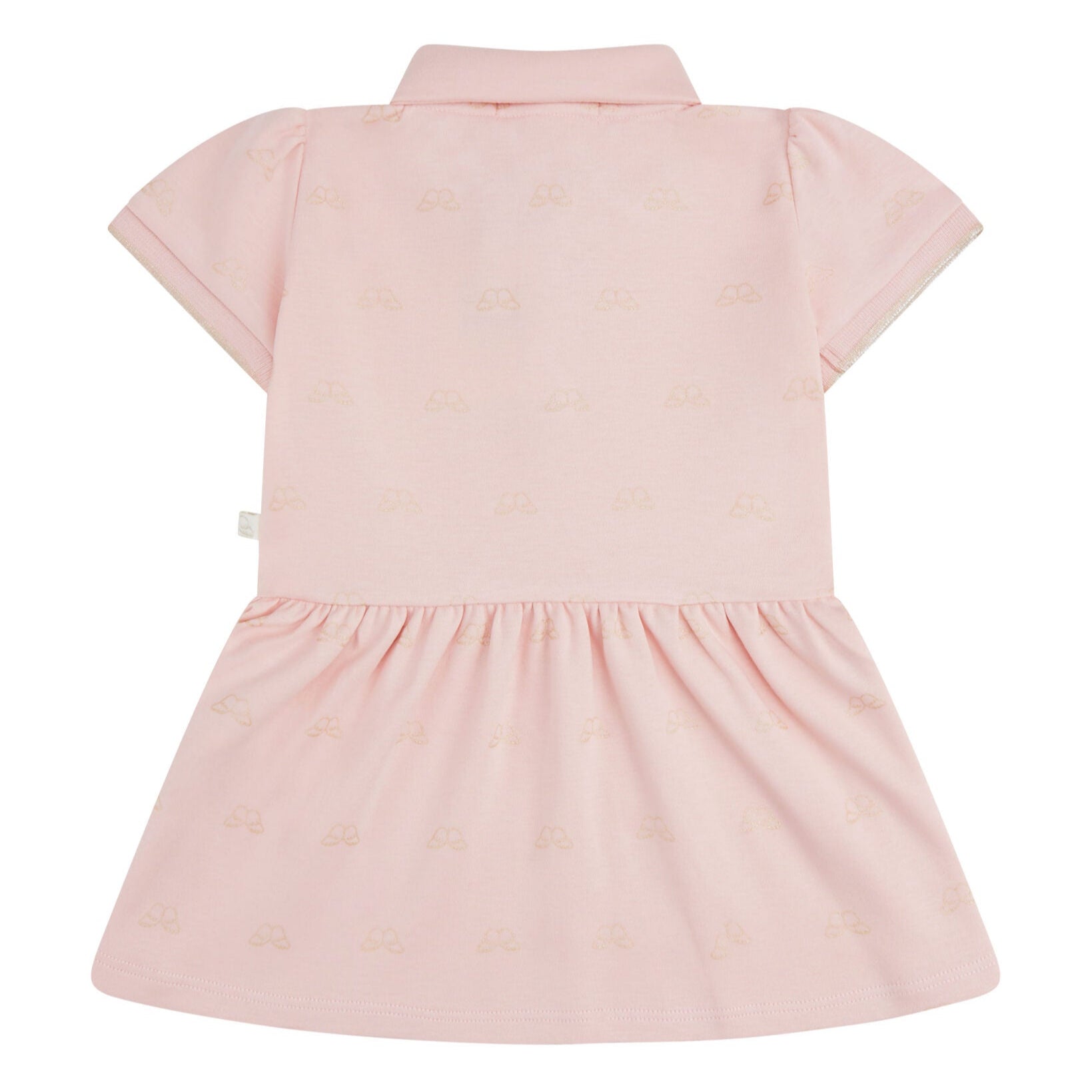 Baby Angel Wing Print Polo Dress Pink