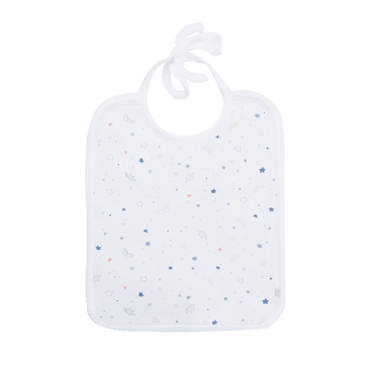 Βρεφικό Σετ Καπέλο , Σαλιάρα Γάντια μπλε Star & Crown