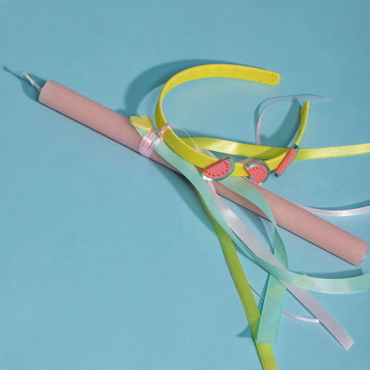 Παιδική πασχαλινή λαμπάδα στέκα Καρπούζια Perle D'azur x Mini Cools