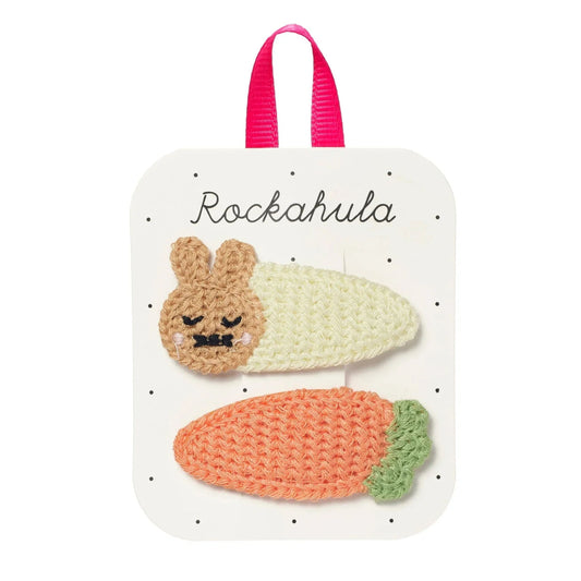 Παιδικά κλιπ μαλλιών πλεκτό Λαγουδάκι Rockahula