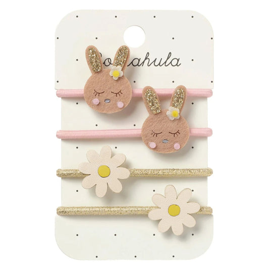 Παιδικά λαστιχάκια μαλλιών Λαγουδάκι και Μαργαρίτα Rockahula