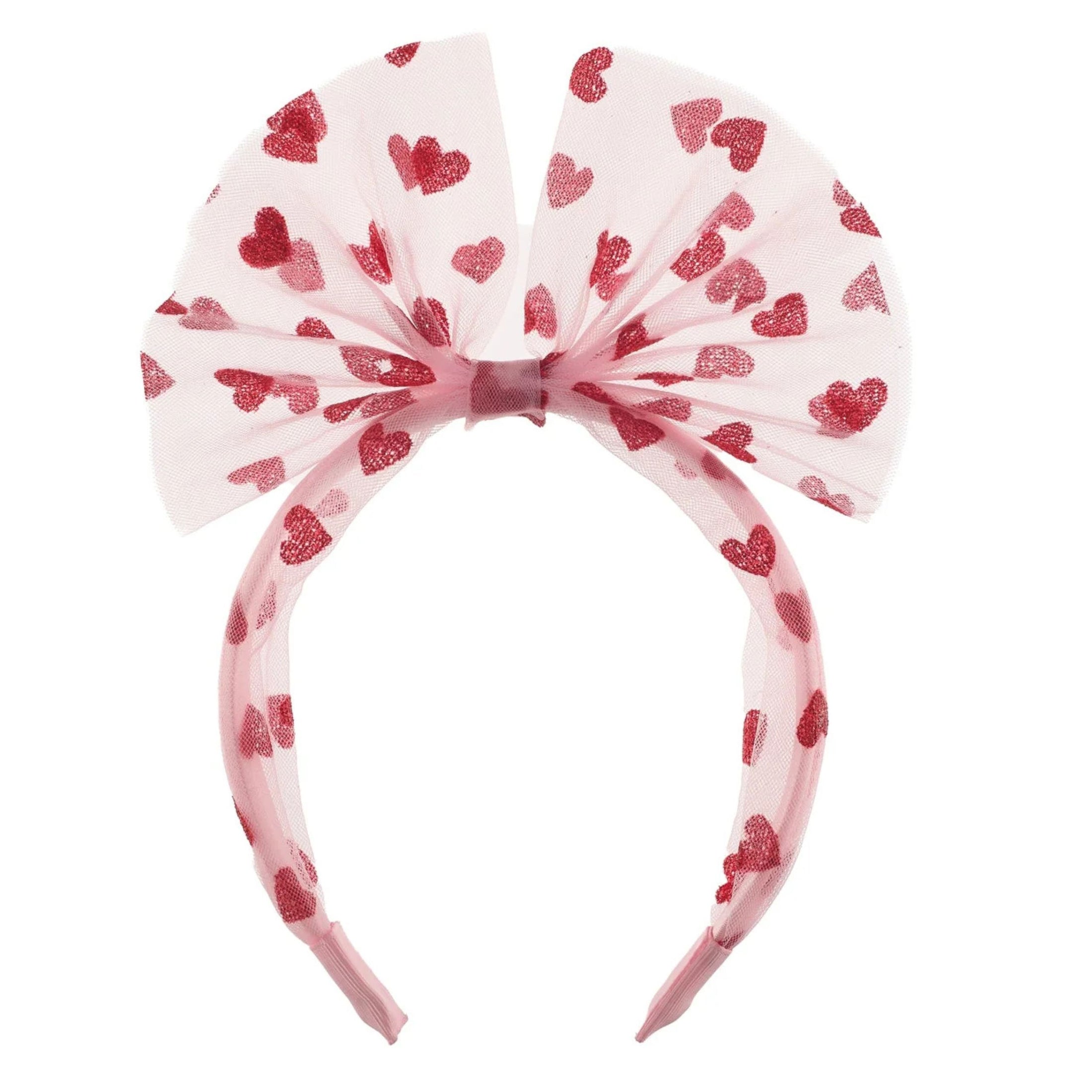 Παιδική στέκα μαλλιών με τούλι Καρδούλες Rockahula