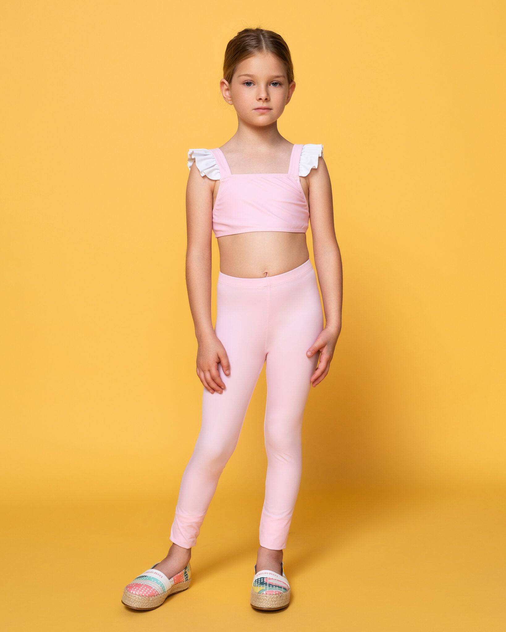 Girls pink Ballerina leggings