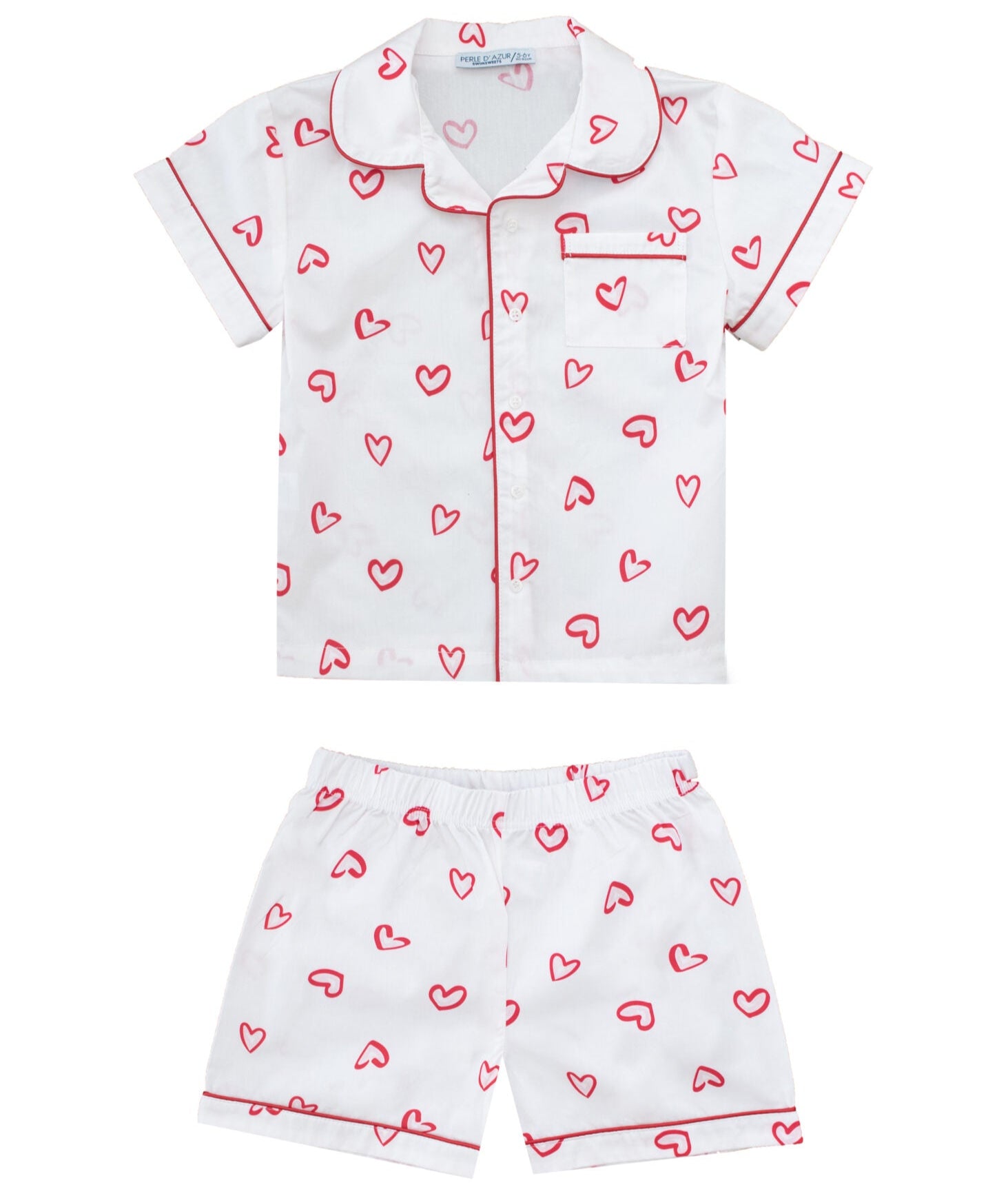 Girls Pajamas Hearts