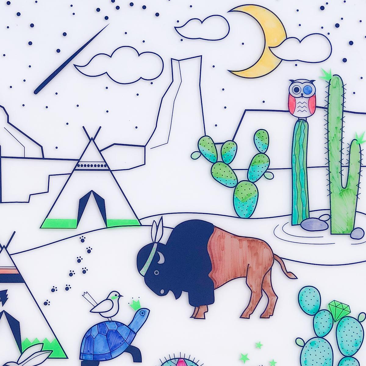 Παιδικό σουπλά ζωγραφικής από σιλικόνη Artiste Cactus