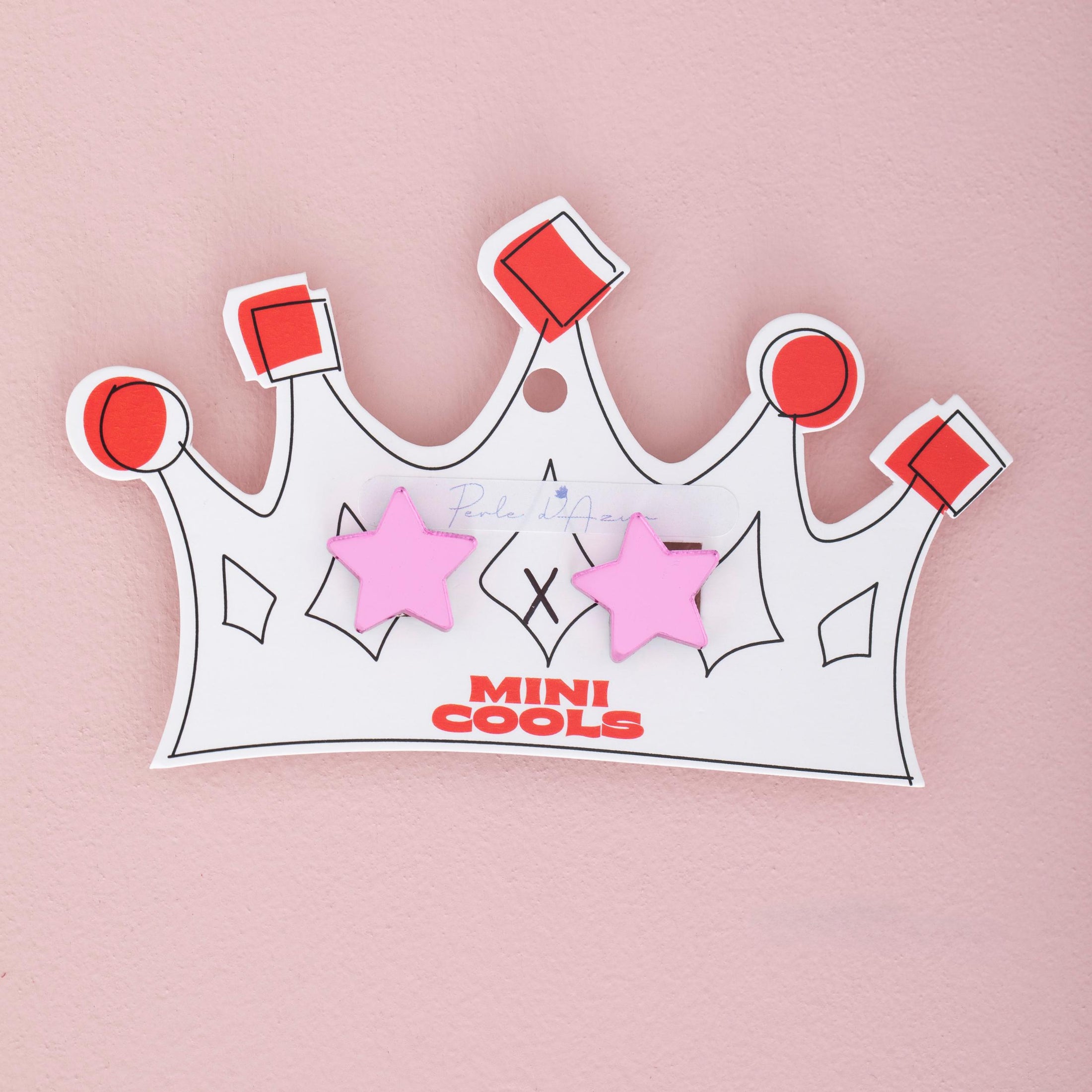 Παιδικά σκουλαρίκια με κλιπ Stars Perle D'azur x Mini Cools