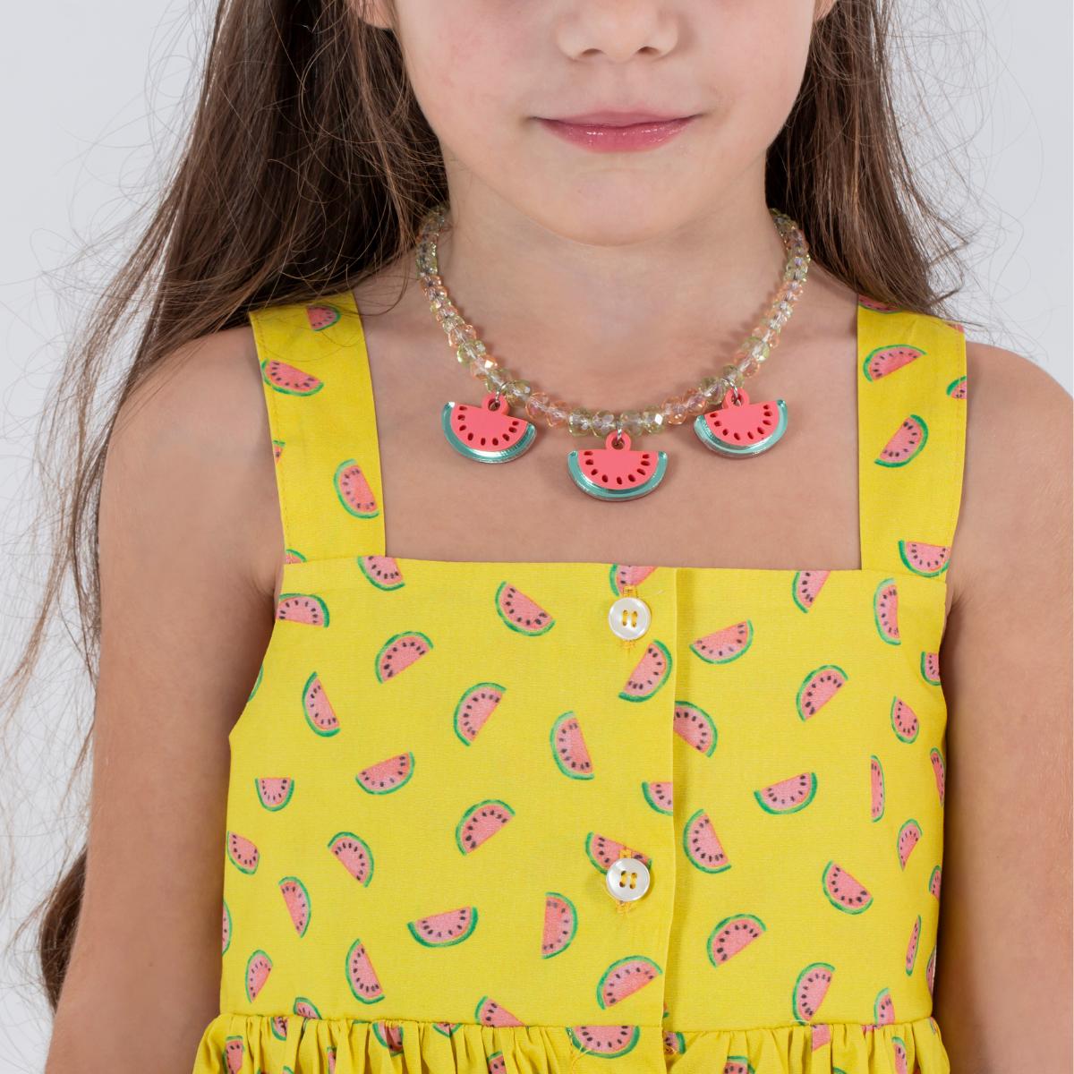 Παιδικό φόρεμα με τιράντα Καρπούζια Perle D'azur