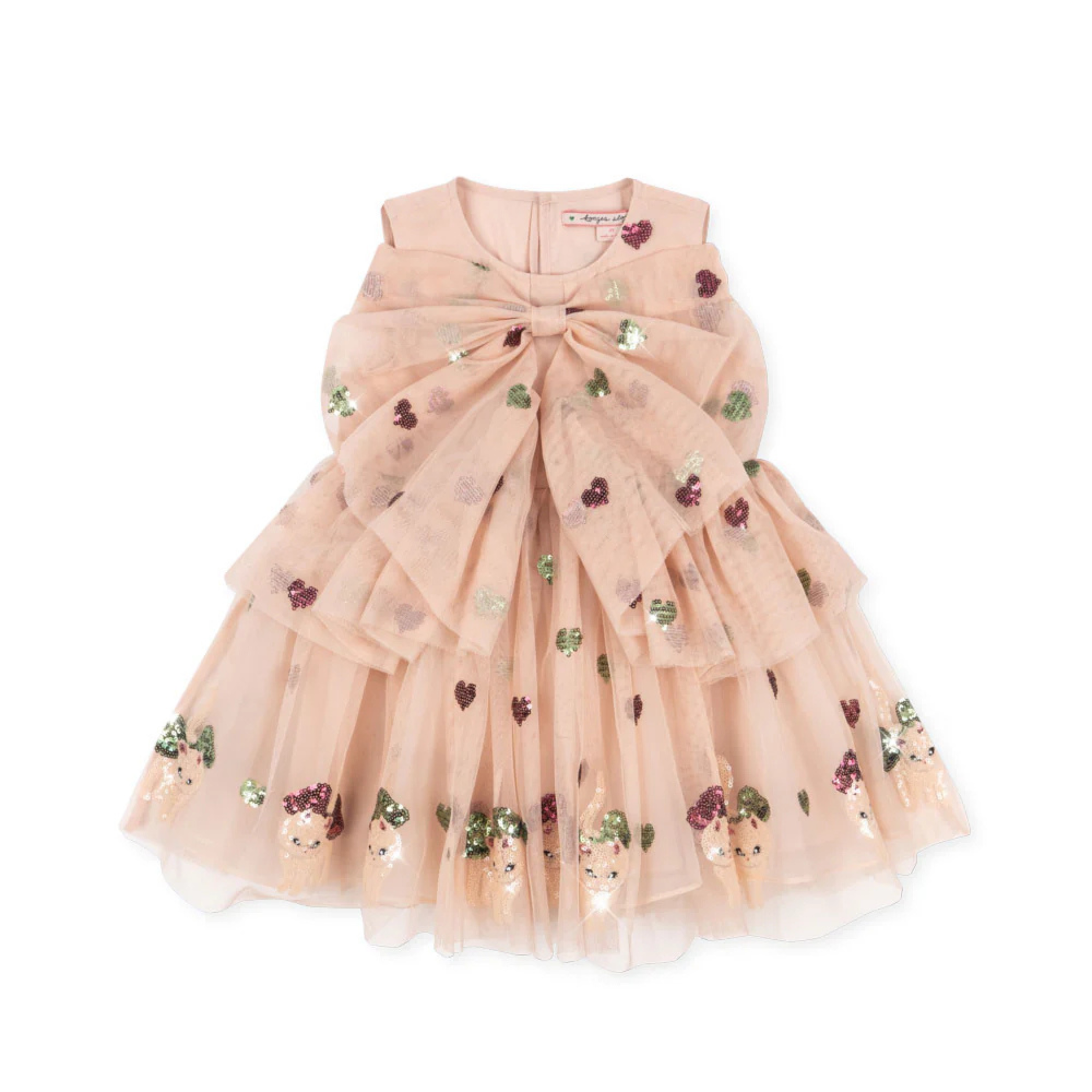 Παιδικό φόρεμα ροζ με φιόγκο Yvonne Konges Slojd