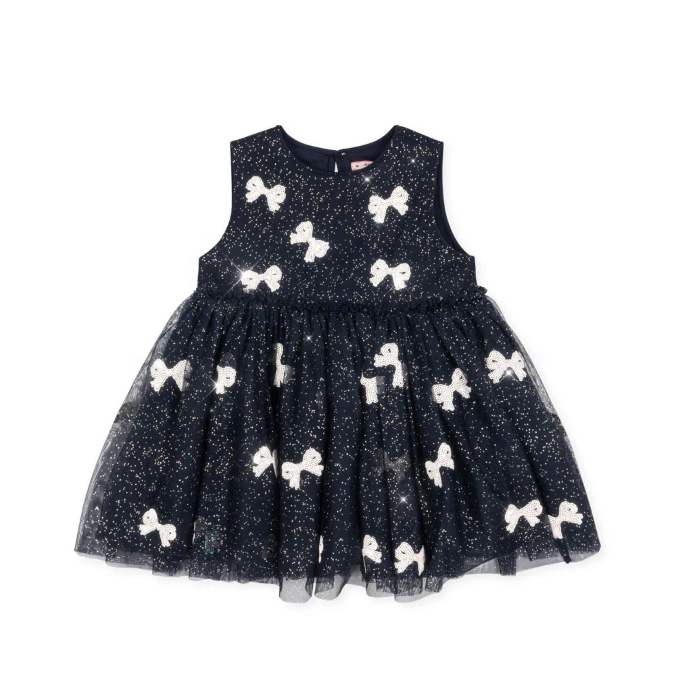 Παιδικό φόρεμα Yvonne με φιόγκους Night Sky
