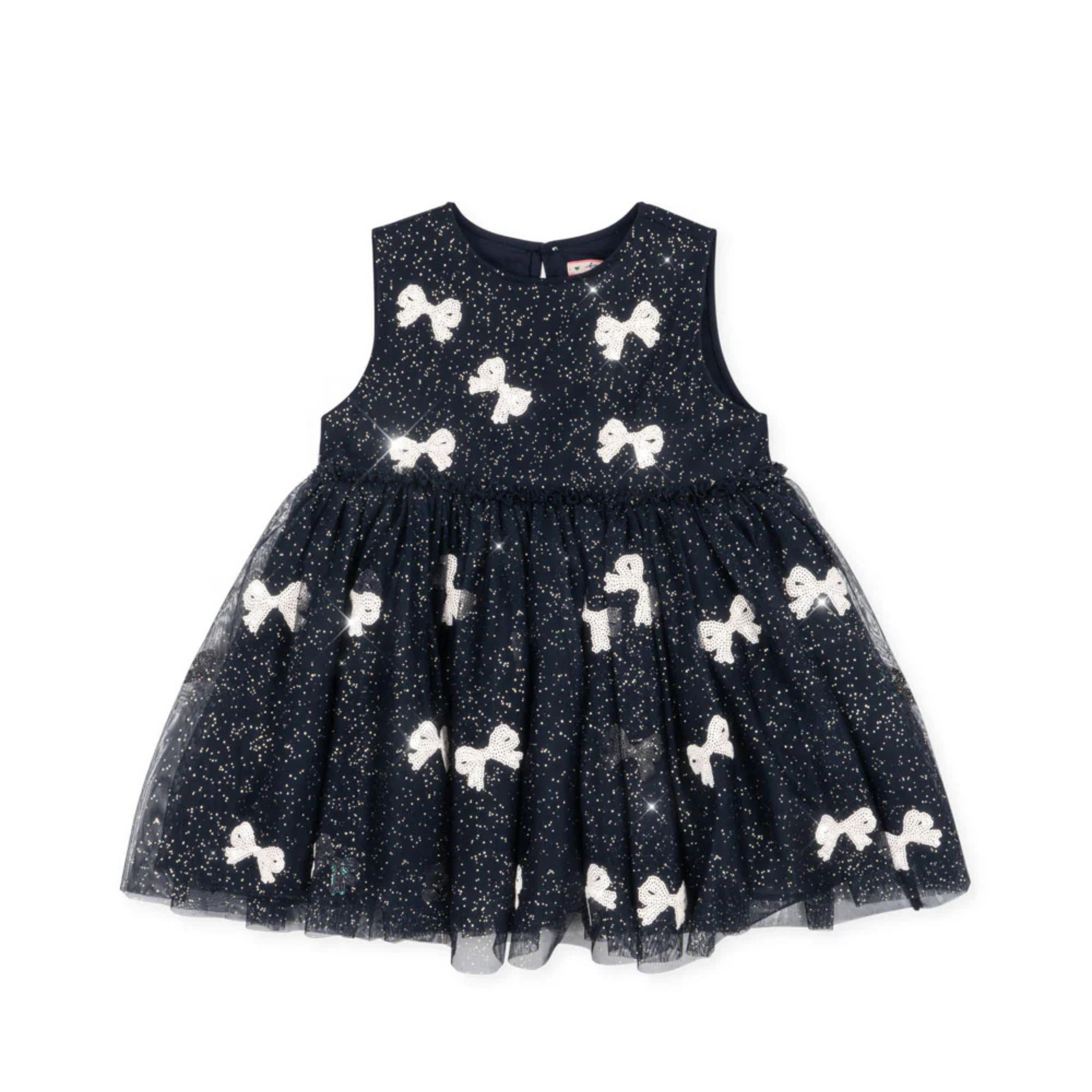 Παιδικό φόρεμα Yvonne με φιόγκους Night Sky