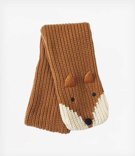 Children's knitted scarf Felix Fox 3-10 years