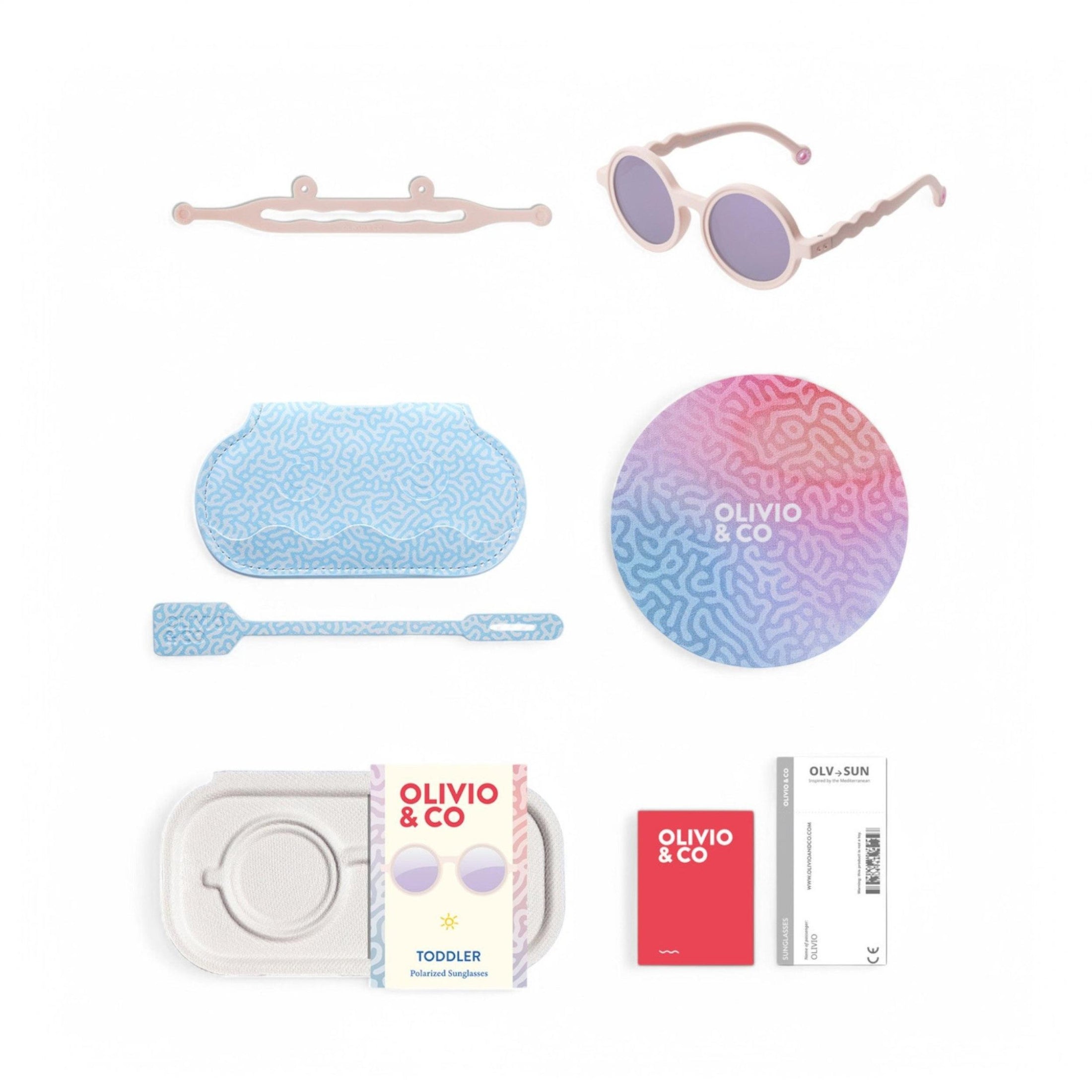 Βρεφικά γυαλιά ηλίου στρογγυλά Coral Blush 0-18 μηνών Olivio & Co
