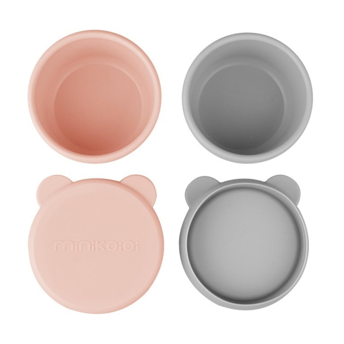 Bρεφικά μπολ Mini Bites Pinky Pink Powder Grey Minikoioi