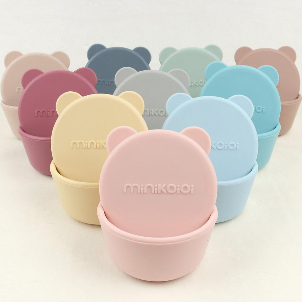 Bρεφικά μπολ Mini Bites Pinky Pink Powder Grey Minikoioi