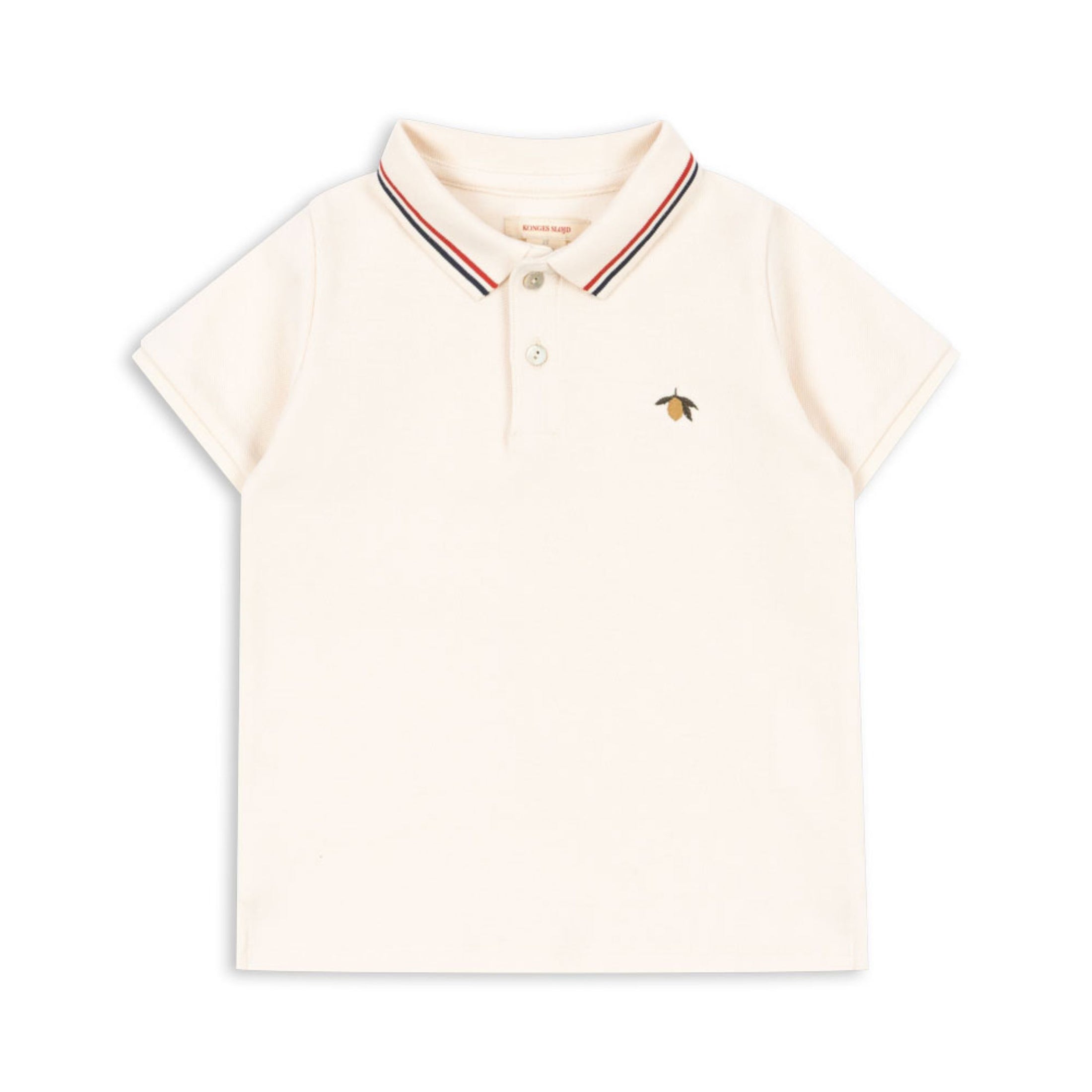 Βρεφική μπλούζα polo μπεζ με σχέδιο λεμόνι Konges Slojd