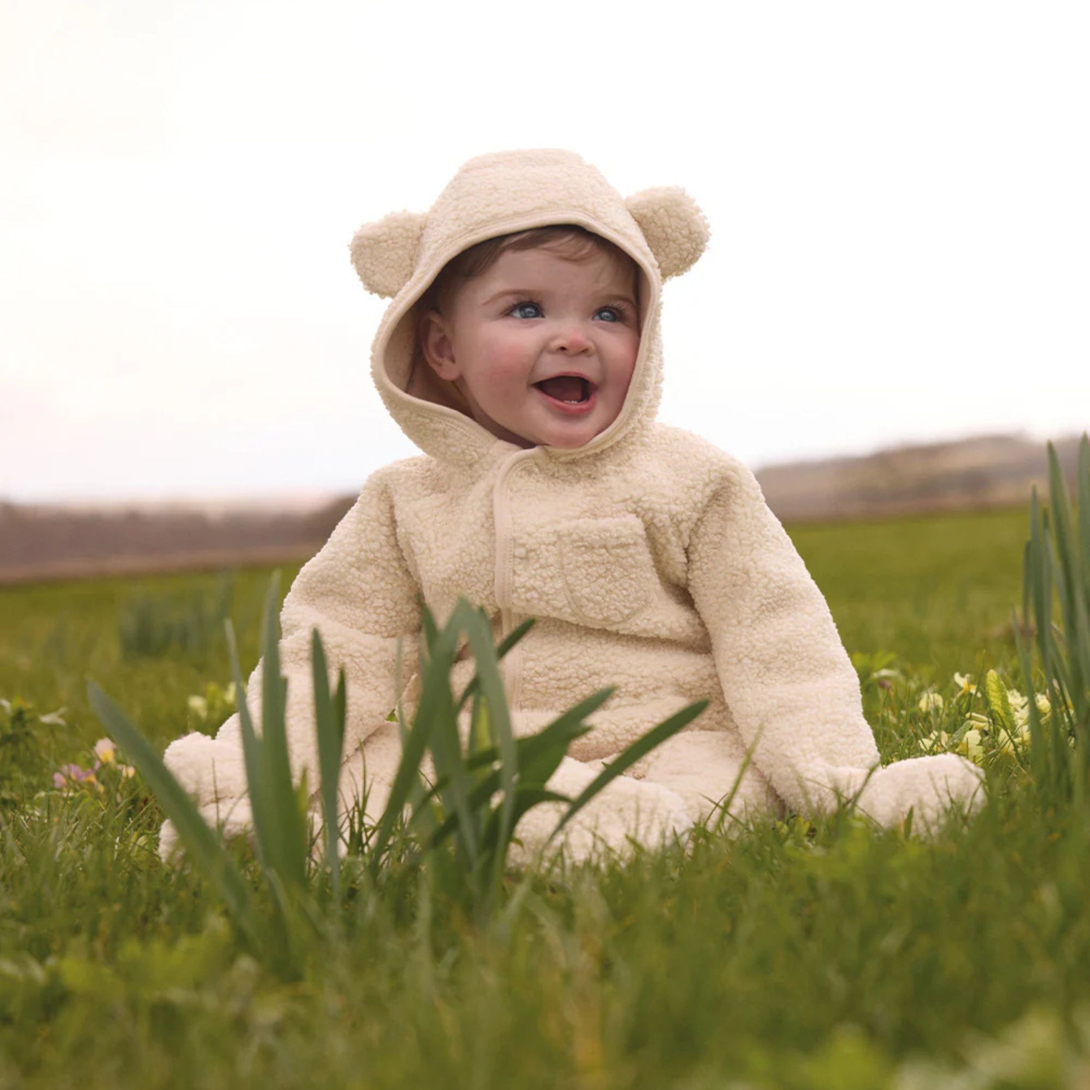 Βρεφική ολόσωμη φόρμα εξόδου Faux Shearling Bailey Marie-Chantal