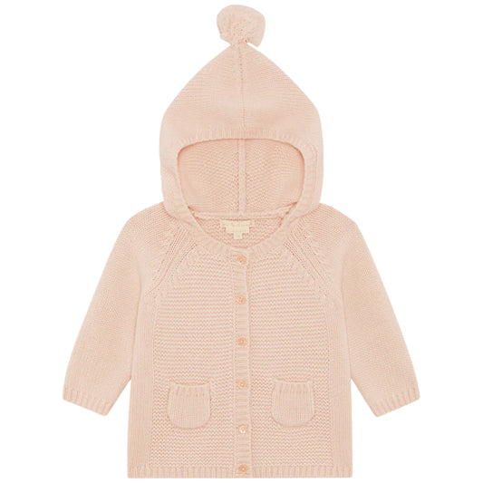 Βρεφική πλεκτή ζακέτα Bo Cable Knit Pink Marie-Chantal