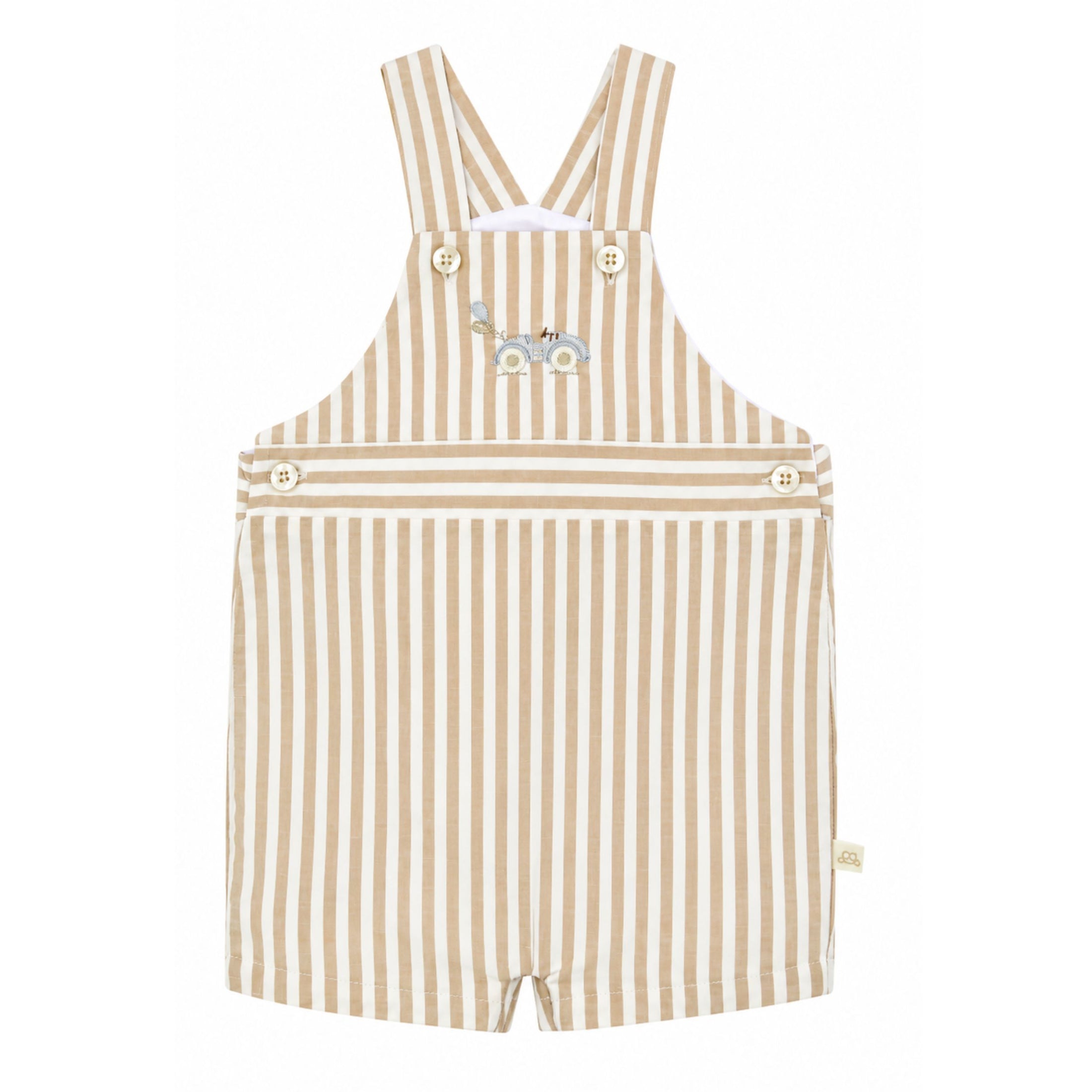 Βρεφική σαλοπέτα ivory sepia Alfie Stripe Race Car Marie-Chantal