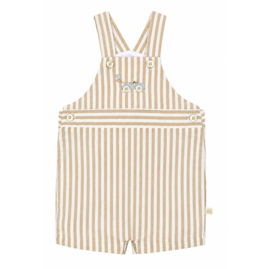 Βρεφική σαλοπέτα ivory sepia Alfie Stripe Race Car Marie-Chantal