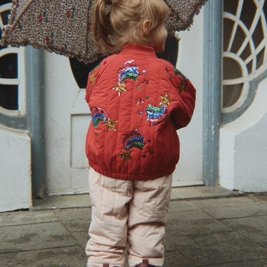 Βρεφικό bomber Juno Sequin Rainbow με παγιέτες Konges Slojd