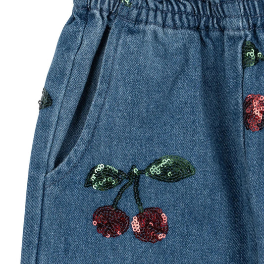 Βρεφικό denim παντελόνι παγιέτες κερασάκια Magot Sequin Konges Slojd
